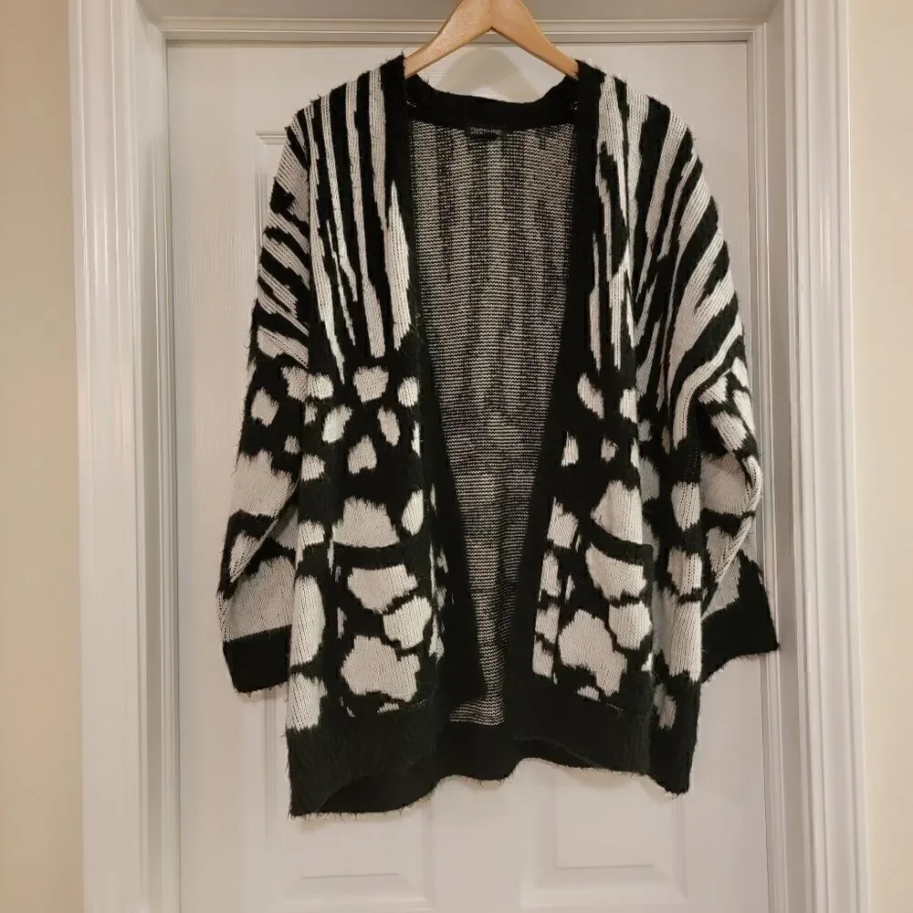 Topshop Zebra Leopard Mix Print Cardigan size 4 - 6 - Picture 4 of 7